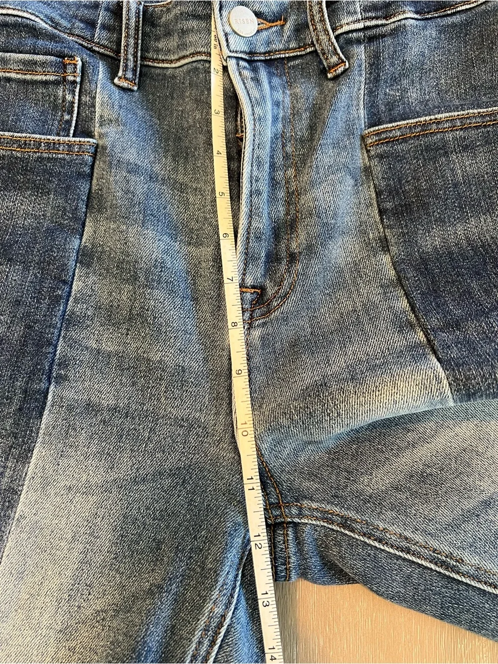 Risen Jeans High-Rise Two-Tone Blue Women's denim Jeans size 9/29 - Picture 11 of 13